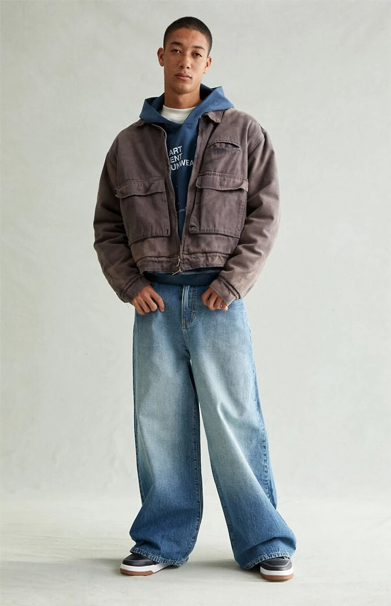 Pacsun Ryder Ultra Baggy Jeans Medium Blue