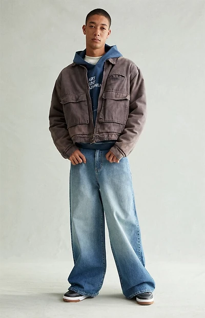 Pacsun Ryder Ultra Baggy Jeans Medium Blue