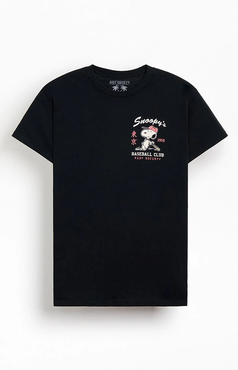 Riot Society Snoopy's Baseball Club T-Shirt