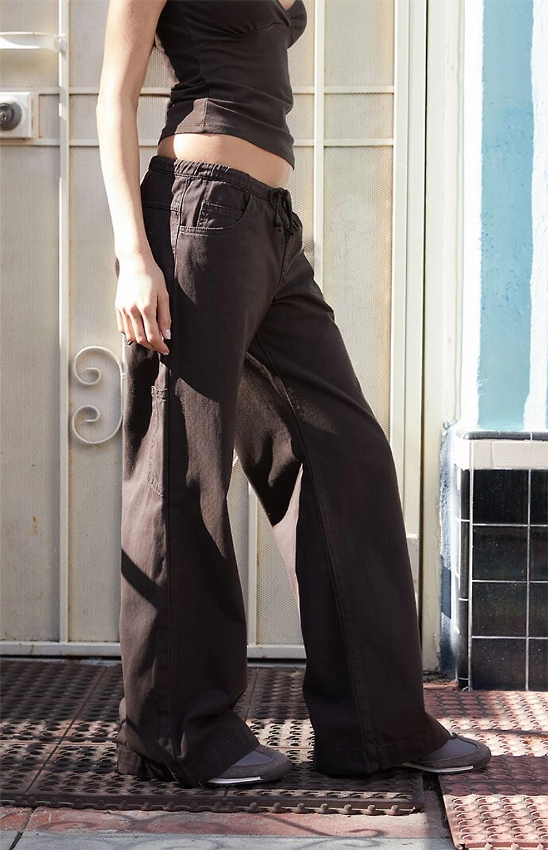 John Galt Brown Frankie Low Rise Baggy Pants