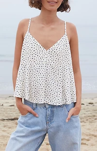 John Galt Floral Tiffany Tank Top