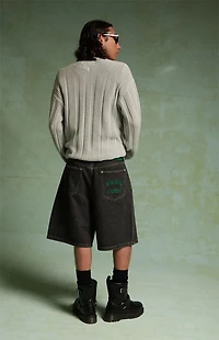 FIELD OF STUDY by Pacsun Ronnie Black Baggy Denim Shorts