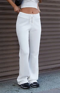 John Galt White Hilary Soft Yoga Pants