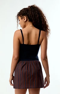 WEWOREWHAT Striped Pull-On Mini Skirt