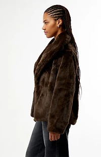 MINKPINK Sigrid Faux Fur Coat