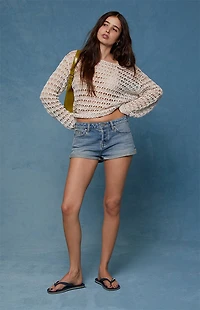Pacsun Jamie Denim Micro Shorts Medium Blue
