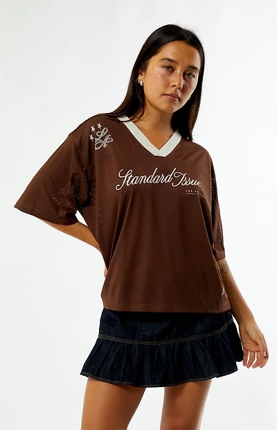 Pacsun Brown Standard Issue Short Sleeve Jersey