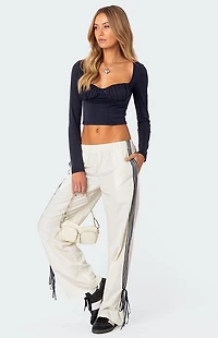 Edikted Rain Cupped Long Sleeve Top