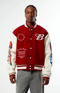 Budweiser Bud Bowl Red Varsity Jacket
