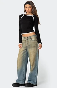 Edikted Edith Lacey Ribbed Top