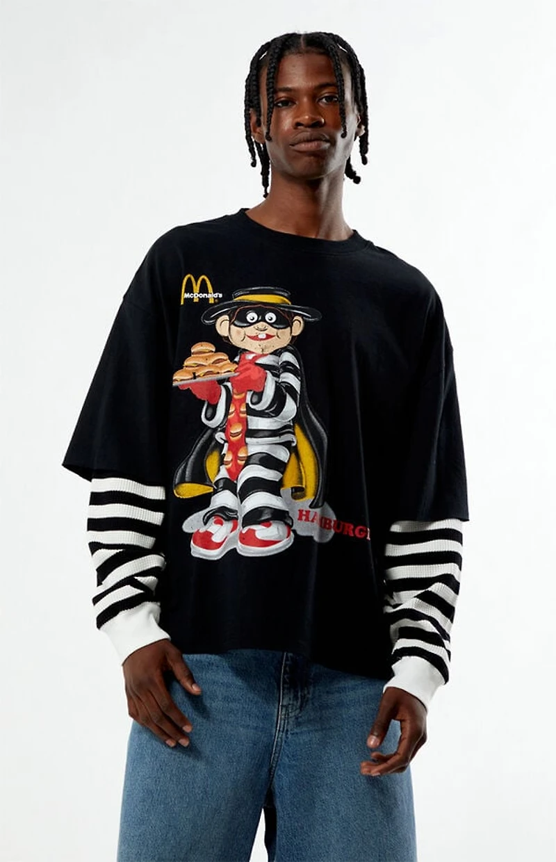 McDonaldland Hamburglar Double Layered Long Sleeve T-Shirt