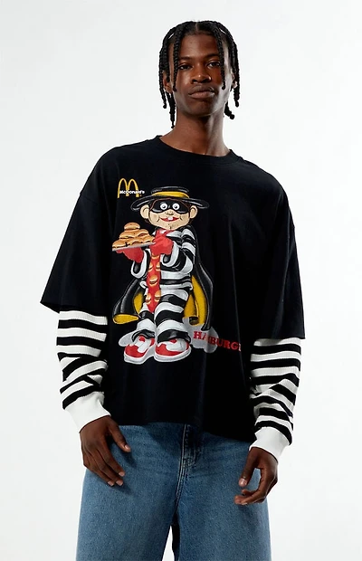 McDonaldland Hamburglar Double Layered Long Sleeve T-Shirt