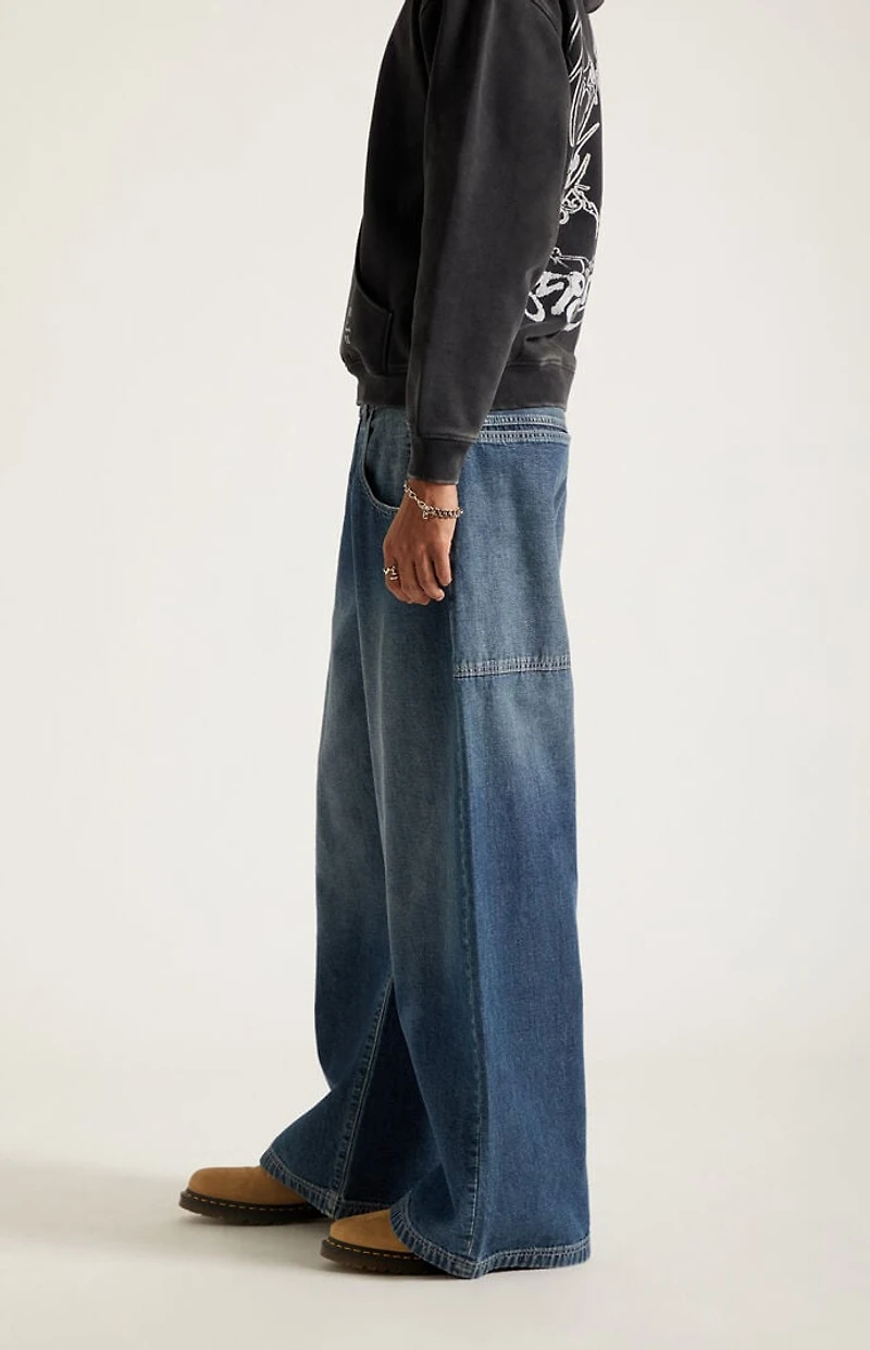 Pacsun Ryder Ultra Baggy Jeans Dark Blue