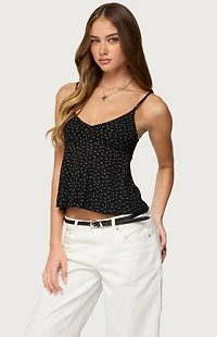 Edikted Kelli Floral Babydoll Tank Top