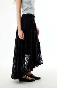 Your Favorite High-Low Lace Midi Skirt