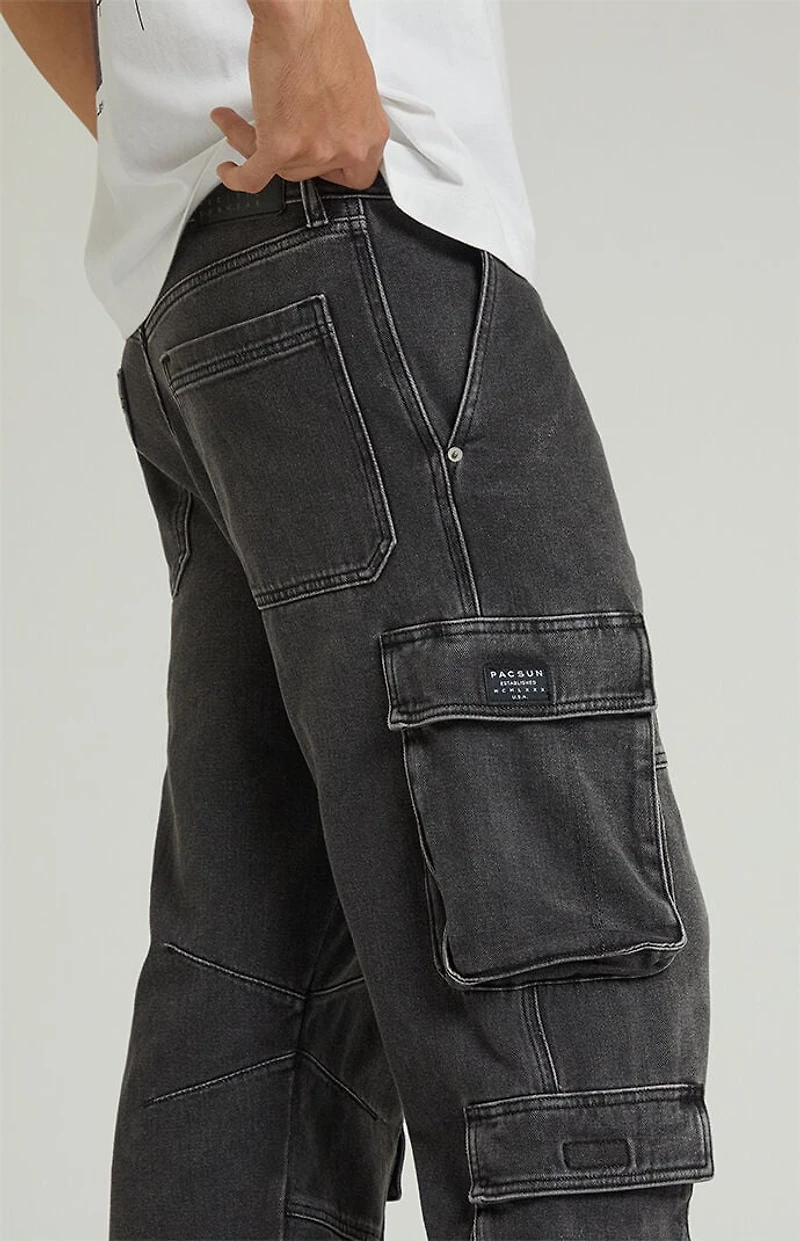 Pacsun Dylan Cargo Baggy Jeans Black