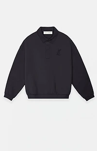 Fear of God ESSENTIALS Vintage Black Classic Polo Sweatshirt