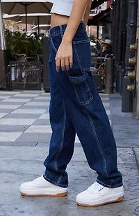 John Galt Dark Indigo Low Rise Straight Leg Jeans