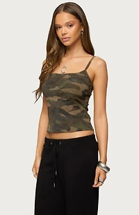 Edikted Ciellah Camo Tank Top
