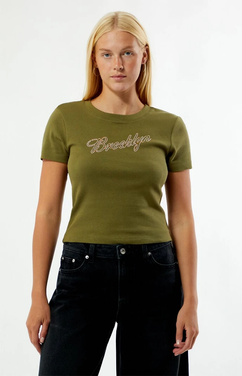Your Favorite Brooklyn Rhinestone Skimmer T-Shirt
