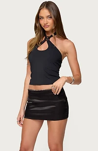 Edikted Halsie Ring Cut Out Halter Top