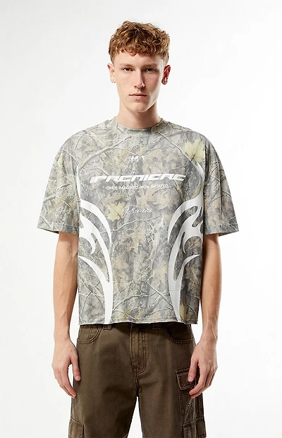 Pacsun Premiere Camo Cropped Boxy T-Shirt