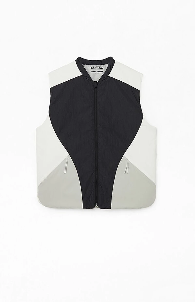 A.R.C. Black Nylon Color Block Vest