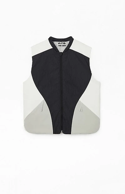 A.R.C. Black Nylon Color Block Vest