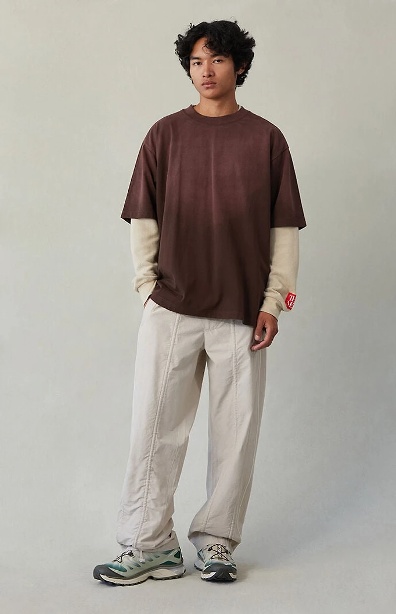 Pacsun Gray Baggy Track Pants