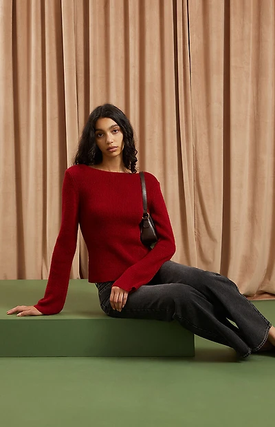 Beverly and Beck Chloe Bell Sleeve Sweater