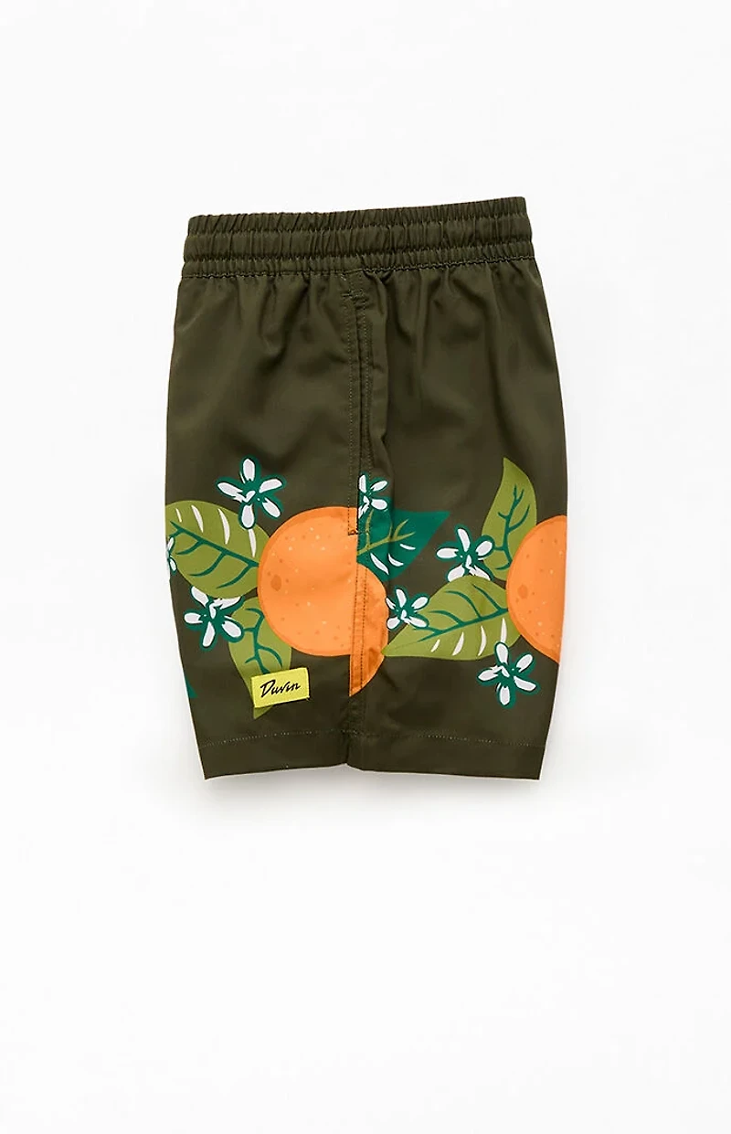 Duvin Design Tropical Orange 4.5" Swim Trunks