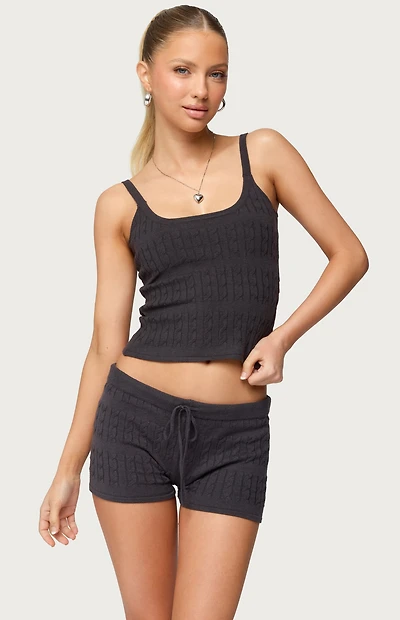 Edikted Nella Cable Knit Tank Top