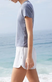 John Galt Blue Loreen Short Sleeve Top