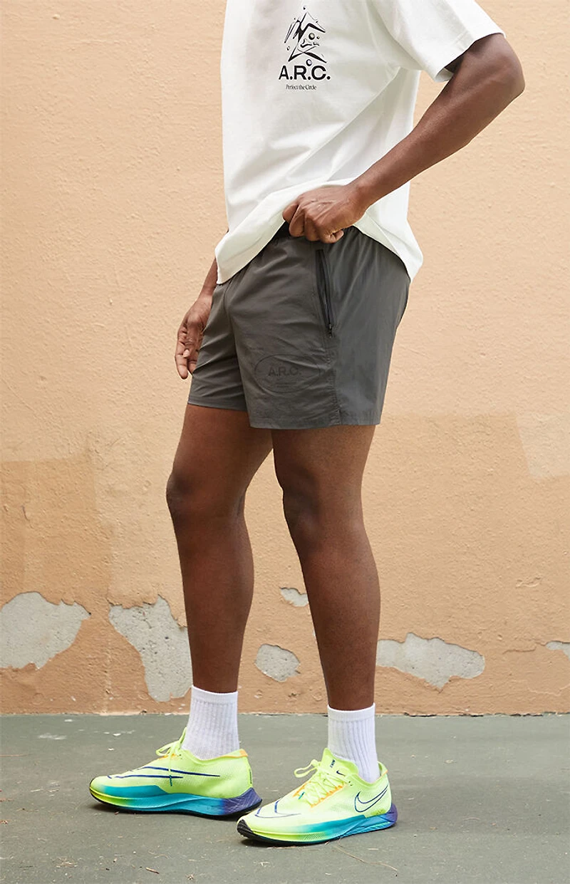 A.R.C. Active Dark Gray Nylon Volley Shorts
