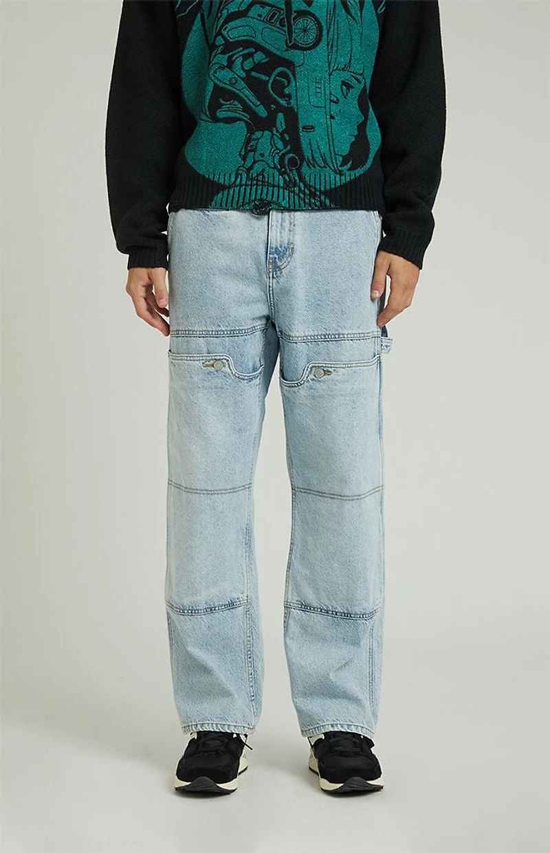 Pacsun Dylan Baggy Jeans Carpenter Light Blue