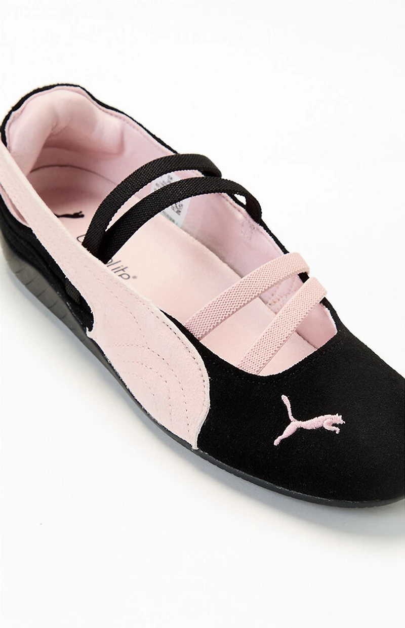 Puma Women's Black & Pink Speedcat Ballet Sandals