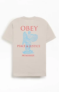 Obey Peace & Justice Statue T-Shirt
