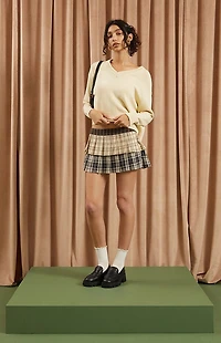 Beverly and Beck Multi Plaid Mini Skort