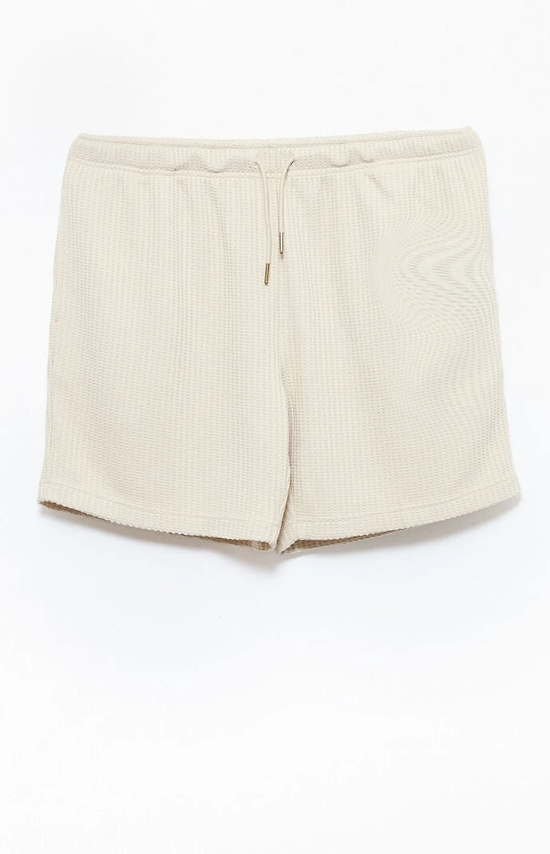 Pacsun Cream Waffle Knit Shorts