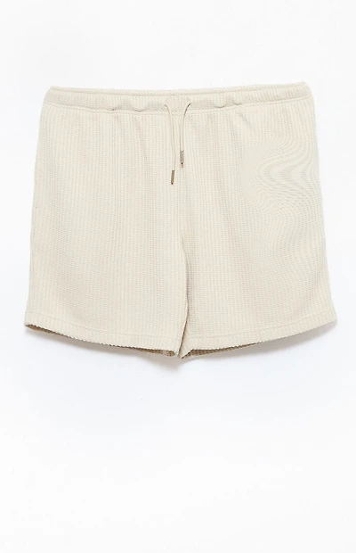 Pacsun Cream Waffle Knit Shorts