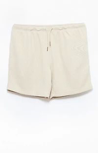 Pacsun Cream Waffle Knit Shorts