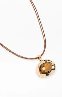 Pacsun Melody Metal Pendant Necklace