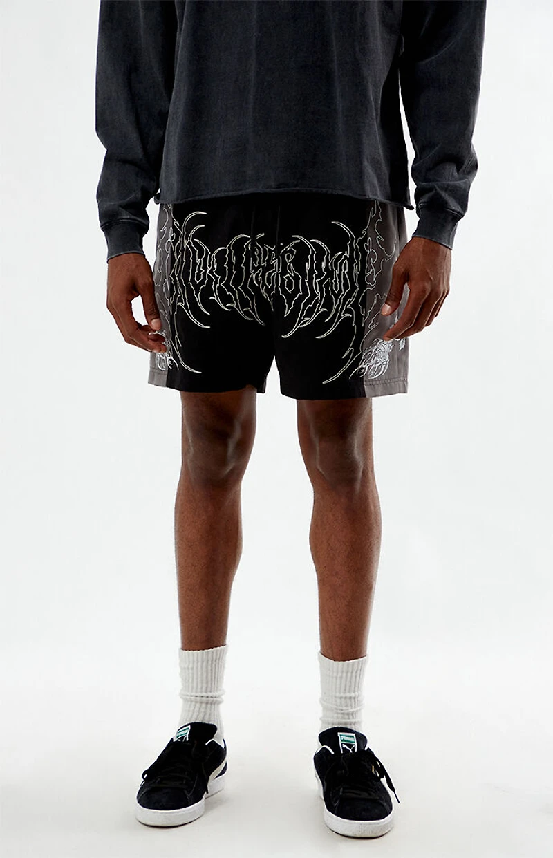 Civil Black Duality Suede Shorts
