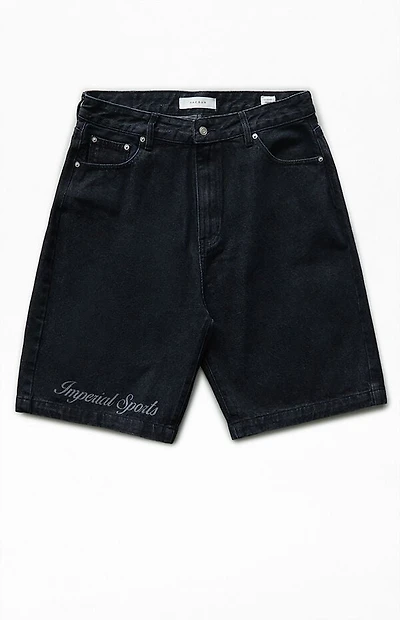 Pacsun Imperial Sports Guild Black Baggy Denim Shorts