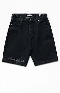 Pacsun Imperial Sports Guild Black Baggy Denim Shorts