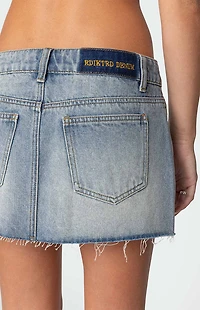 Edikted Brantley Denim Mini Skirt