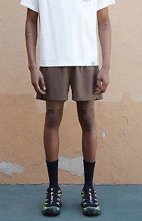 A.R.C. Active Brown Mesh Running Shorts
