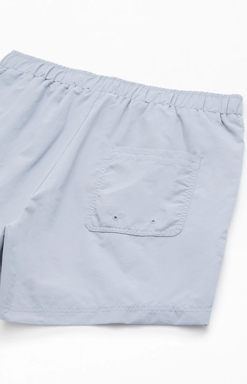 Pacsun Gray Baggy 4.5" Swim Trunks
