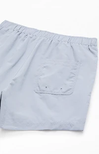 Pacsun Gray Baggy 4.5" Swim Trunks