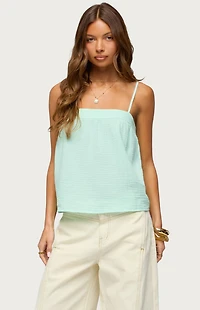 Edikted Sapphire Textured Tank Top